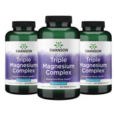 Swanson Triple Magnesium Complex 400mg 90 Capsules front view