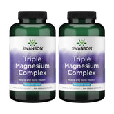 Swanson Triple Magnesium Complex 400mg front view of bottle