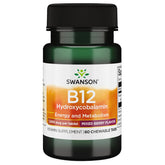 Swanson Vitamin B-12 Hydroxycobalamin 1000 mcg supplement front view