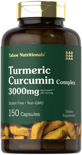 Tahoe Nutritionals Turmeric Curcumin Capsules front view