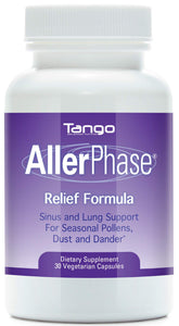 Tango AllerPhase herbal supplement 300mg front view of packaging
