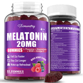 Tcemundry Melatonin Gummies 20mg front view with mixed berry flavour