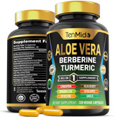 Tenmido Aloe Vera Supplement 120 veggie capsules front view