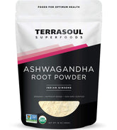 Terrasoul Superfoods Ashwagandha Root Powder 16-ounce pouch front view
