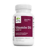 Terry Naturally Vitamin D3 5000 IU chewable tablets front view