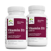 Terry Naturally Vitamin D3 5000 IU chewable tablets front view