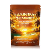 Tfnovg Tanning Gummies 100g front view with packaging