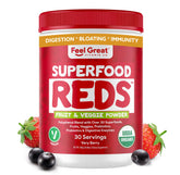 The Feel Great Vitamin Company Superfood Reds and Greens Powder front view