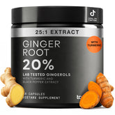 Toniiq Ginger Extract Supplement 500mg front view