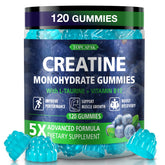 TOPCAPAK Creatine Gummies 120 Count blueberry flavour front view