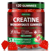 TOPCAPAK Creatine Gummies 120 Count Strawberry Flavour front view