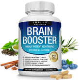 Toplux Brain support Nootropic Supplement 60 Capsules front view