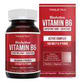 Triquetra Health BioActive B6 100mg supplement front view