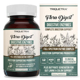 Triquetra Health Flora daily Multi-Enzymes 90 Capsules front view