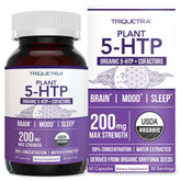 Triquetra Health Plant 5-HTP 200mg capsules front view