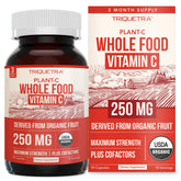 Triquetra Health Plant-C Organic Vitamin C 250mg Capsules front view