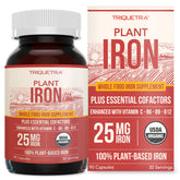 Triquetra Health Plant Iron supplement front view with packaging