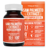 Triquetra Health Saw Palmetto Extract 100% Oil 320mg front view