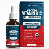 Triquetra Health Vitamin B12 sublingual liquid bottle front view