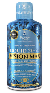 Tropical Oasis Lutein Eye Health Supplement 20mg liquid front view