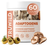 TruWild Adaptogen Blend supplement front view with packaging