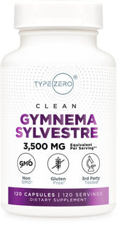 Type Zero Gymnema Sylvestre Capsules front view with bottle label