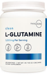 Type Zero L-Glutamine Powder 1000g front view