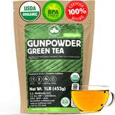 U.S. Wellness Naturals Gunpowder Green Tea 453g front view