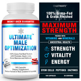Ultimate Male Optimization blended vitamin supplement front view