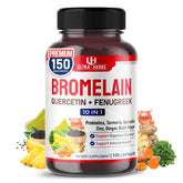ULTRA HERBS Bromelain Supplement 150 capsules front view