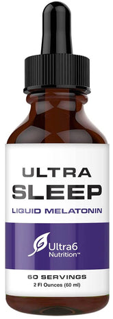 Ultra6 Nutrition Liquid Melatonin Sleep Aid bottle front view