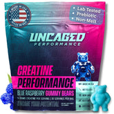 Uncaged Performance Creatine Gummies front view, Apple flavour