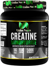 Unike Nutra Micronized Creatine Monohydrate Powder 500g front view