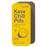Up Side Kava Chill Pills packaging front view with Sunny Lemon flavour