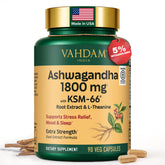 VAHDAM Ashwagandha Capsules 1800mg front view