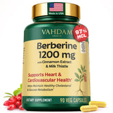 VAHDAM Berberine Supplement with Cinnamon Extract front view