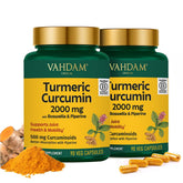 VAHDAM Turmeric Curcumin Capsules front view