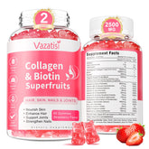 Vazatisi Multi-Collagen Peptides Gummies front view with packaging