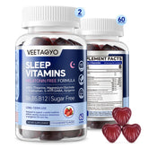 VEETAGYO Melatonin-Free Sleep Gummies front view