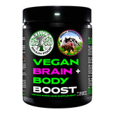 Vegan Brain Food blended vitamin and mineral supplement front view