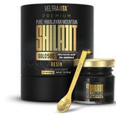 VeltraVita Shilajit Gold-Grade Resin 500mg front view