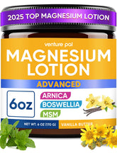 Venture Pal Magnesium Lotion 250mg front view with peppermint scent