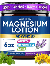 Venture Pal Magnesium Lotion 250mg front view with peppermint scent