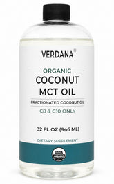 Verdana Coconut MCT Oil 32oz front view with label