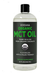 Verdana MCT Oil 939g front view with organic coconut design