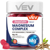 VEV Magnesium Complex Gummies front view with packaging