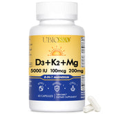 Vevoec Vitamin D3 K2 Magnesium Supplement 5000 IU capsule front view