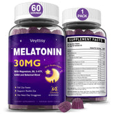 Veyttisy Melatonin Gummies 30mg front view with mixed-berries flavour