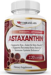 vibraxlabs Astaxanthin 10mg Supplement bottle front view