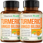 Vimerson Health Ginkgo Biloba Turmeric Capsules front view